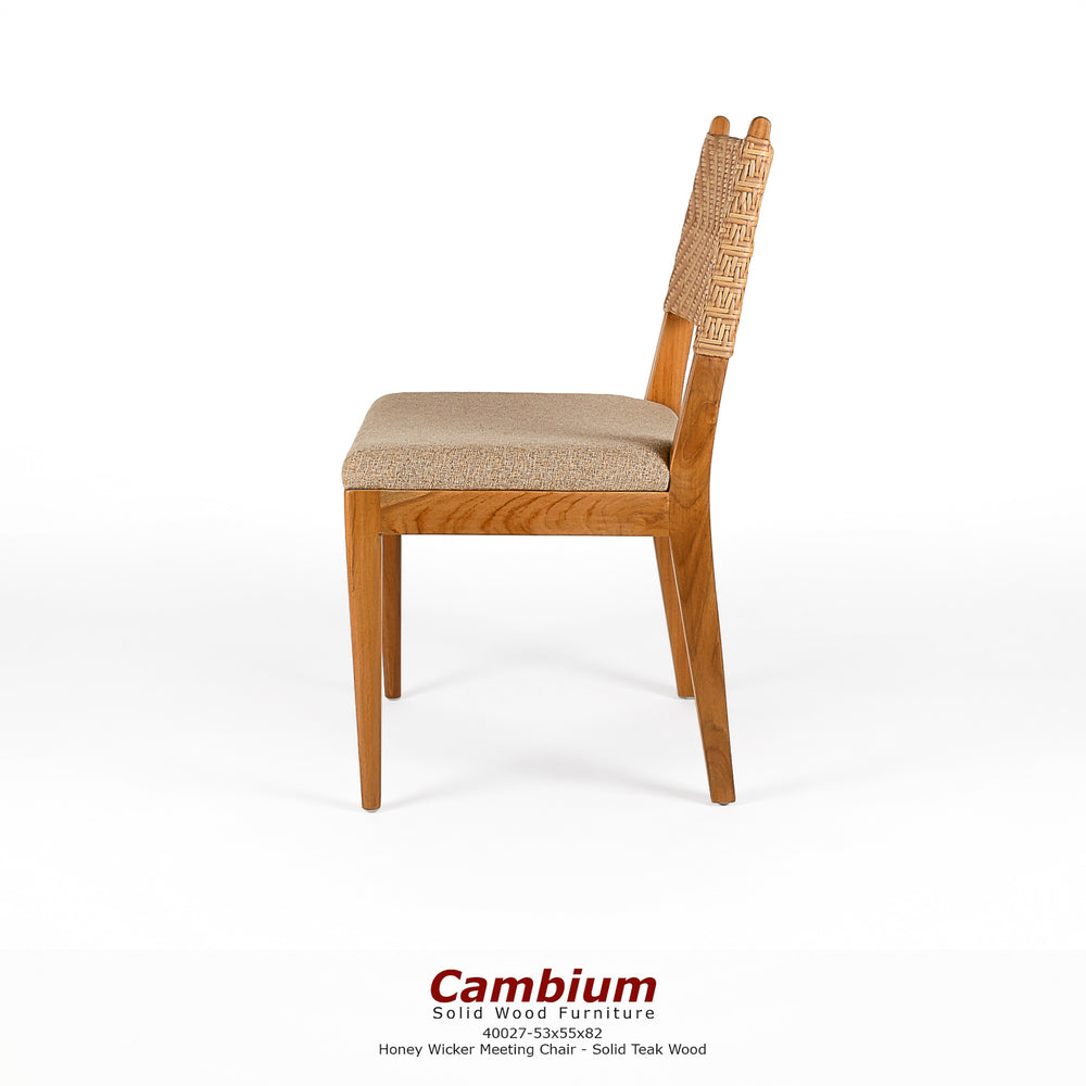 Stone Brown Wicker Dining Chair