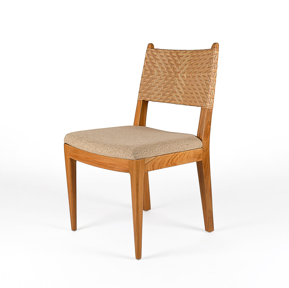 Stone Brown Wicker Dining Chair