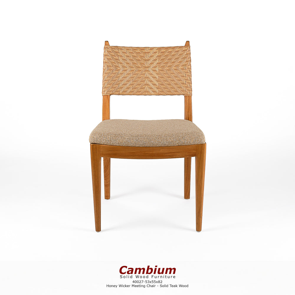 Honey Wicker Dining Chair