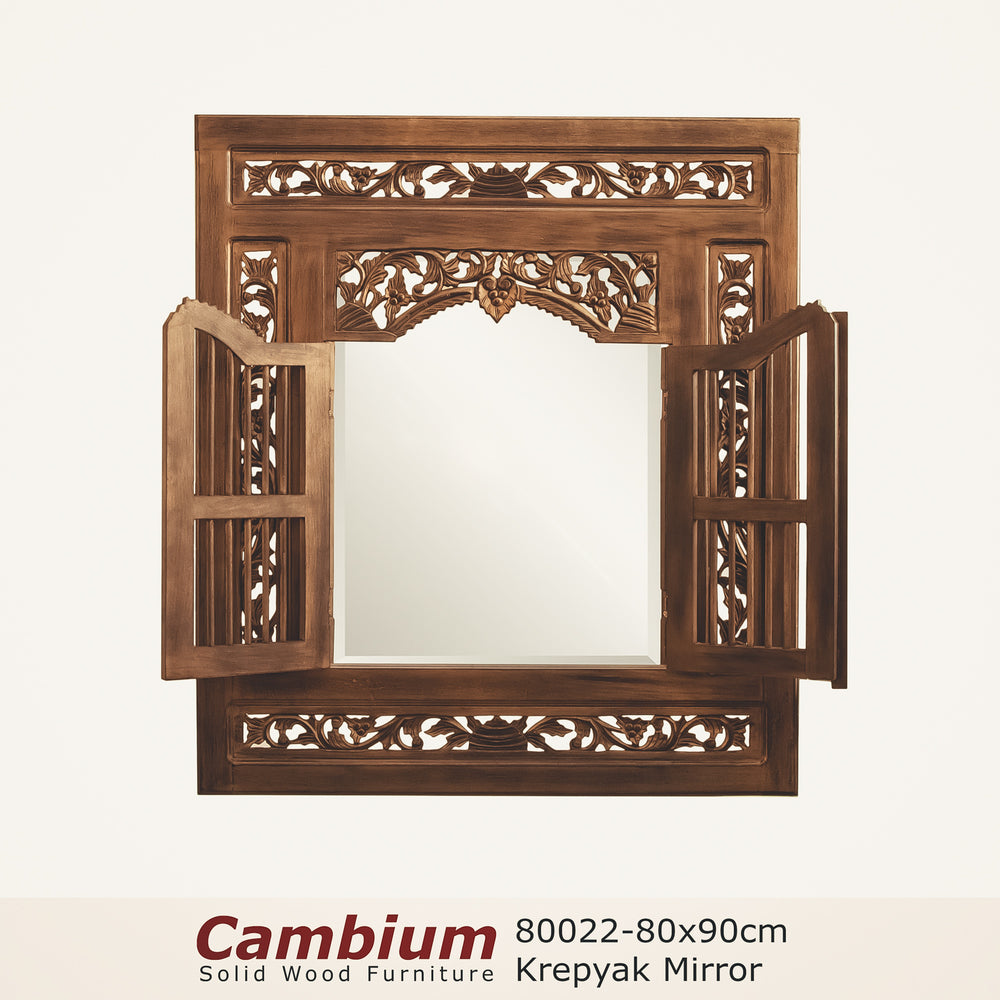 Krepyak Window Decor Mirror (dark brown)