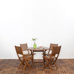Kent Round Outdoor Folding Dining Table Set