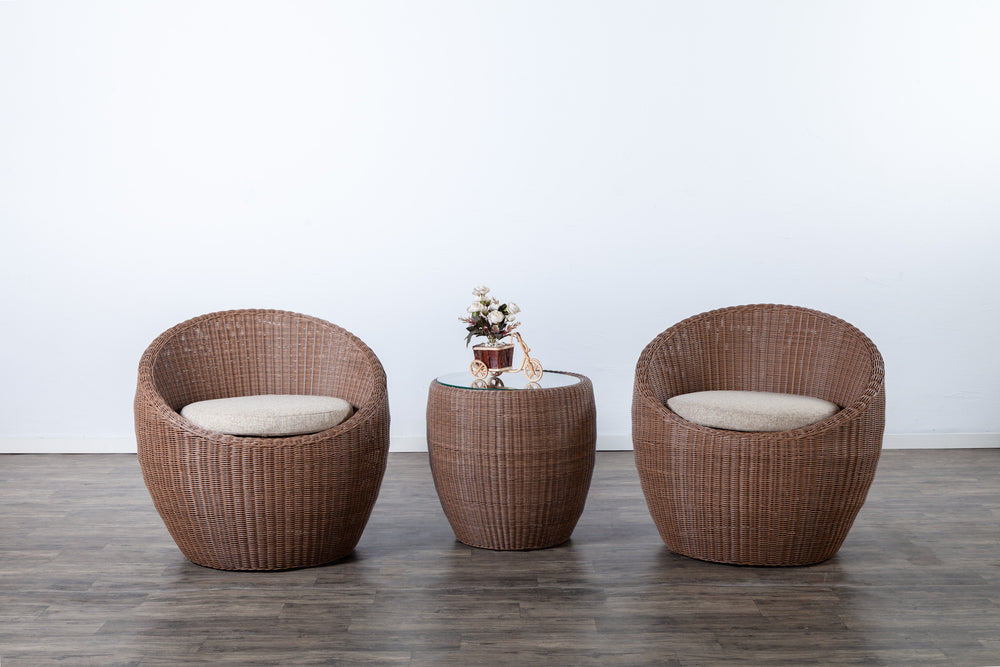 Keong Wicker Round Side Table
